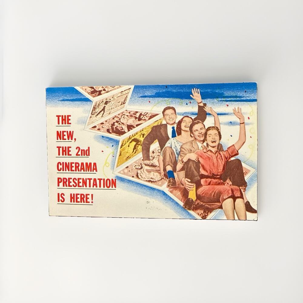 Vintage 1955 Cinerama Holiday Promotional Postcard Orpheum Theatre San Francisco